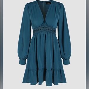 Cider Teal Vneck Dress